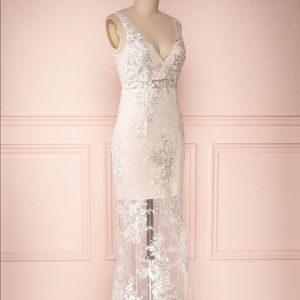 Embroidered Mermaid Wedding / Elopement Dress